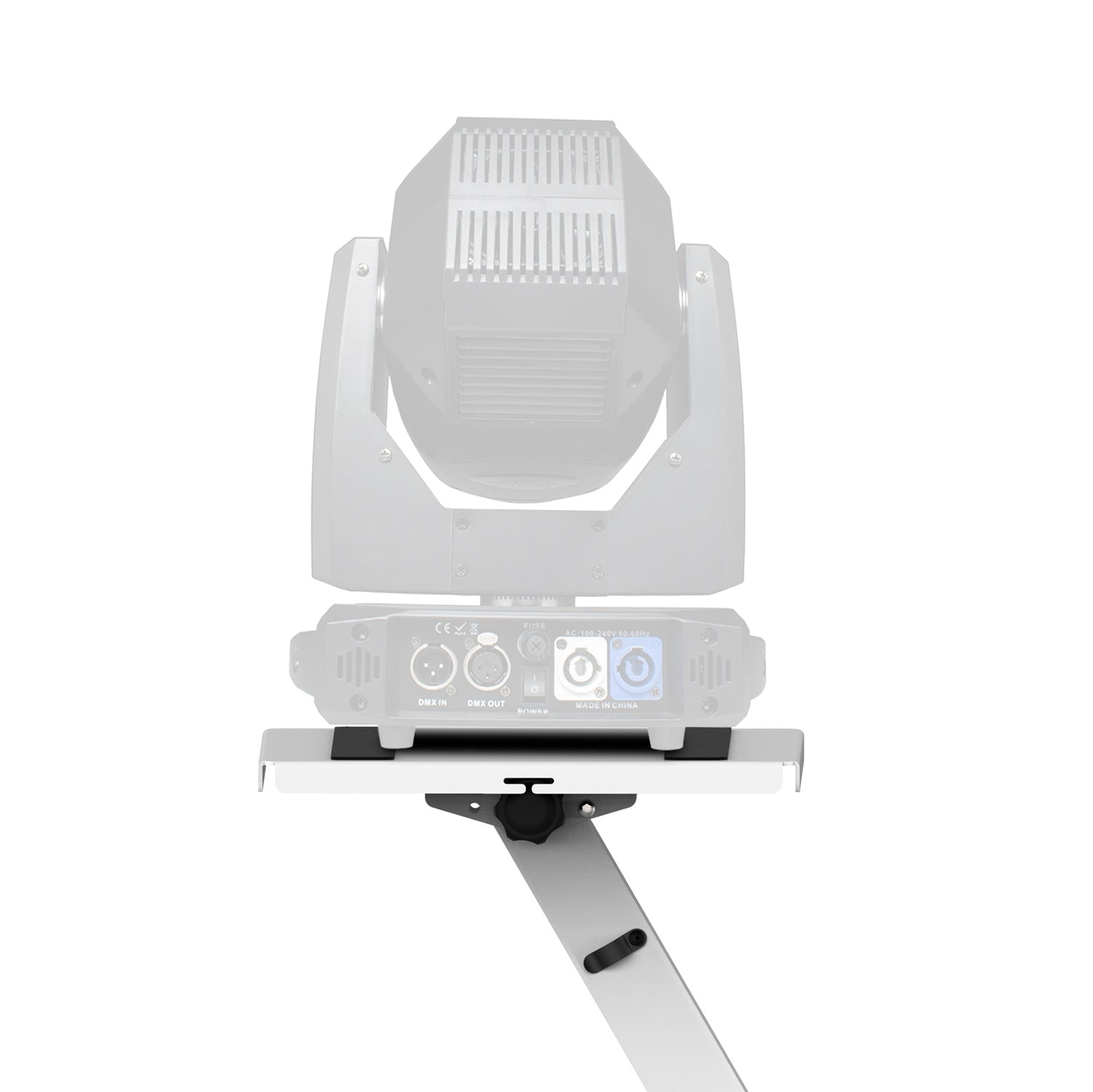 White Pair of Audio Monitor DJ Lighting Side Mounting Stand for B3 DJ Table Workstation by Humpter