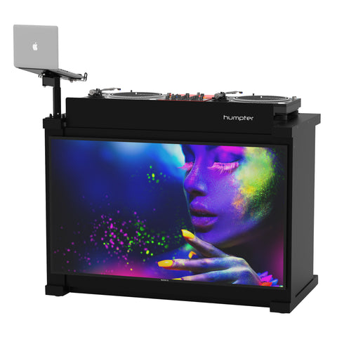 BLACK B3 Quick Folding DJ Controller Turntable CD-J Facade Table Workstation by Humpter
