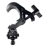 Set of (4) Quick 90º Folding Moving Head Clamp Adapters with T-C12 Truss Clamp 2 in. Diameter Black Finish - Max Load: 330 lbs