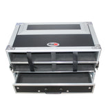 ATA Flight Case with 2U Drawer for Wireless Microphone Receiver External Drive Modular Midi Mounting Storage