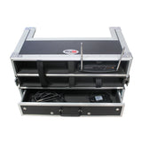 ATA Flight Case with 2U Drawer for Wireless Microphone Receiver External Drive Modular Midi Mounting Storage