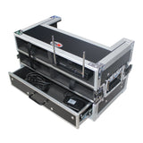 ATA Flight Case with 2U Drawer for Wireless Microphone Receiver External Drive Modular Midi Mounting Storage