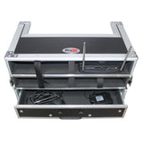 ATA Flight Case with 2U Drawer for Wireless Microphone Receiver External Drive Modular Midi Mounting Storage