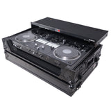 ATA Style Flight Case for Pioneer DDJ-REV7 DJ Controller with Laptop Shelf Wheels and 1U Rackspace Black Finish