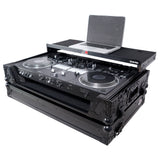 ATA Style Flight Case for Pioneer DDJ-REV7 DJ Controller with Laptop Shelf Wheels and 1U Rackspace Black Finish