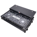 ATA Style Flight Case for Pioneer DDJ-REV7 DJ Controller with Laptop Shelf Wheels and 1U Rackspace Black Finish