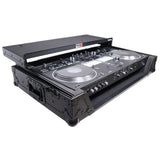 ATA Style Flight Case for Pioneer DDJ-REV7 DJ Controller with Laptop Shelf Wheels and 1U Rackspace Black Finish