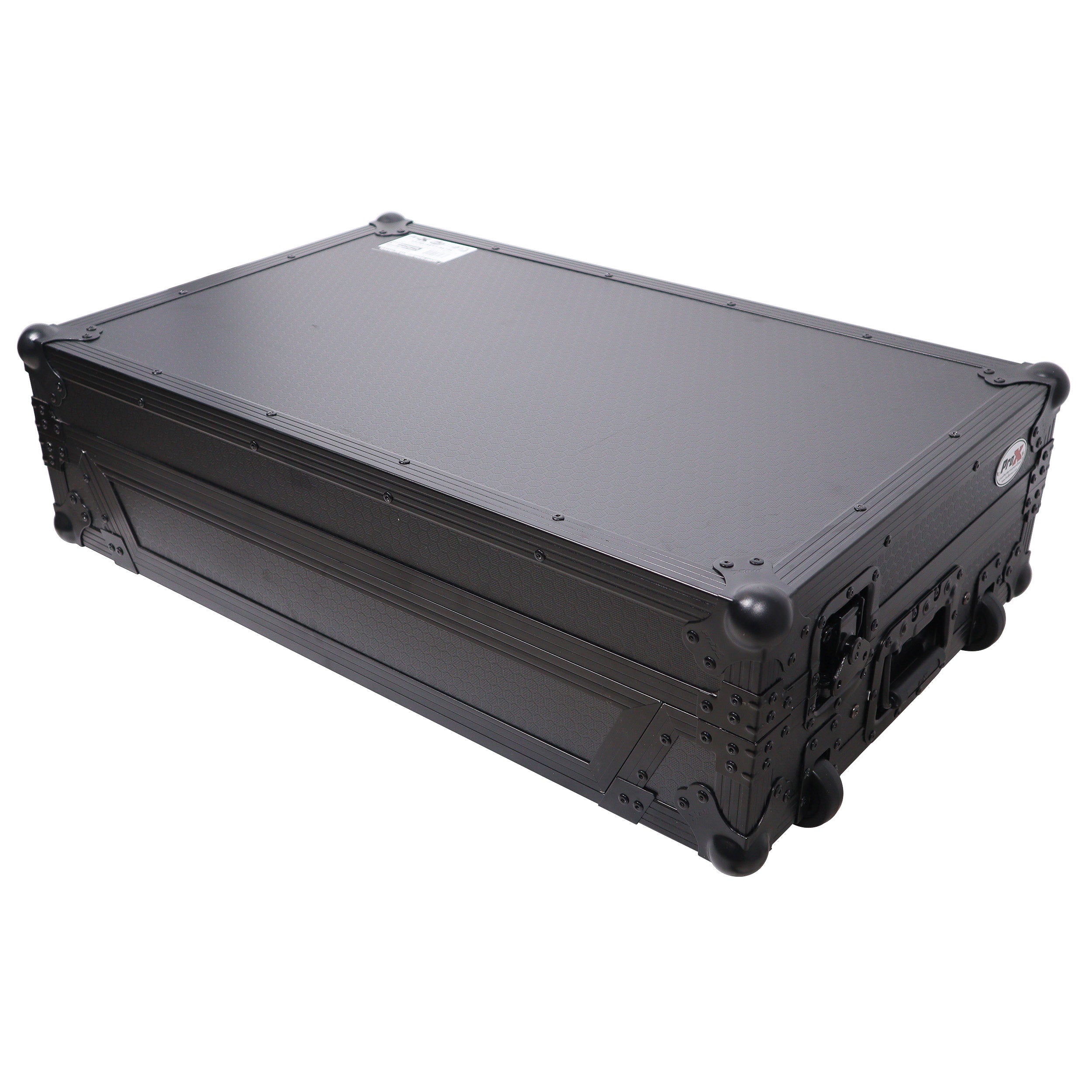 ATA Flight Road Case For Hercules T7 Inpulse Controller with Laptop Shelf 1U Rack Space and Wheels - Black Finish