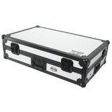 ATA Flight Case for Pioneer DDJ-REV7 DJ Controller with Laptop Shelf 1U Rack Space and Wheels - White Black