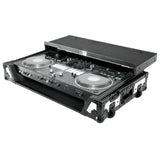 ATA Flight Case for Pioneer DDJ-REV7 DJ Controller with Laptop Shelf 1U Rack Space and Wheels - White Black