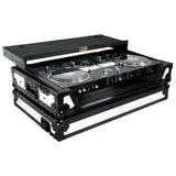 ATA Flight Case for Pioneer DDJ-REV7 DJ Controller with Laptop Shelf 1U Rack Space and Wheels - White Black
