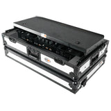 ATA Flight Case for Pioneer DDJ-REV7 DJ Controller with Laptop Shelf 1U Rack Space and Wheels - White Black
