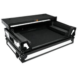 ATA Flight Case for Pioneer DDJ-REV7 DJ Controller with Laptop Shelf 1U Rack Space and Wheels - White Black