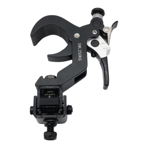 4 Quick 90º Folding XPress Trigger Truss Clamp Clamp Moving Head Adapters with Quick Press Trigger Truss 2 in. Black Finish
