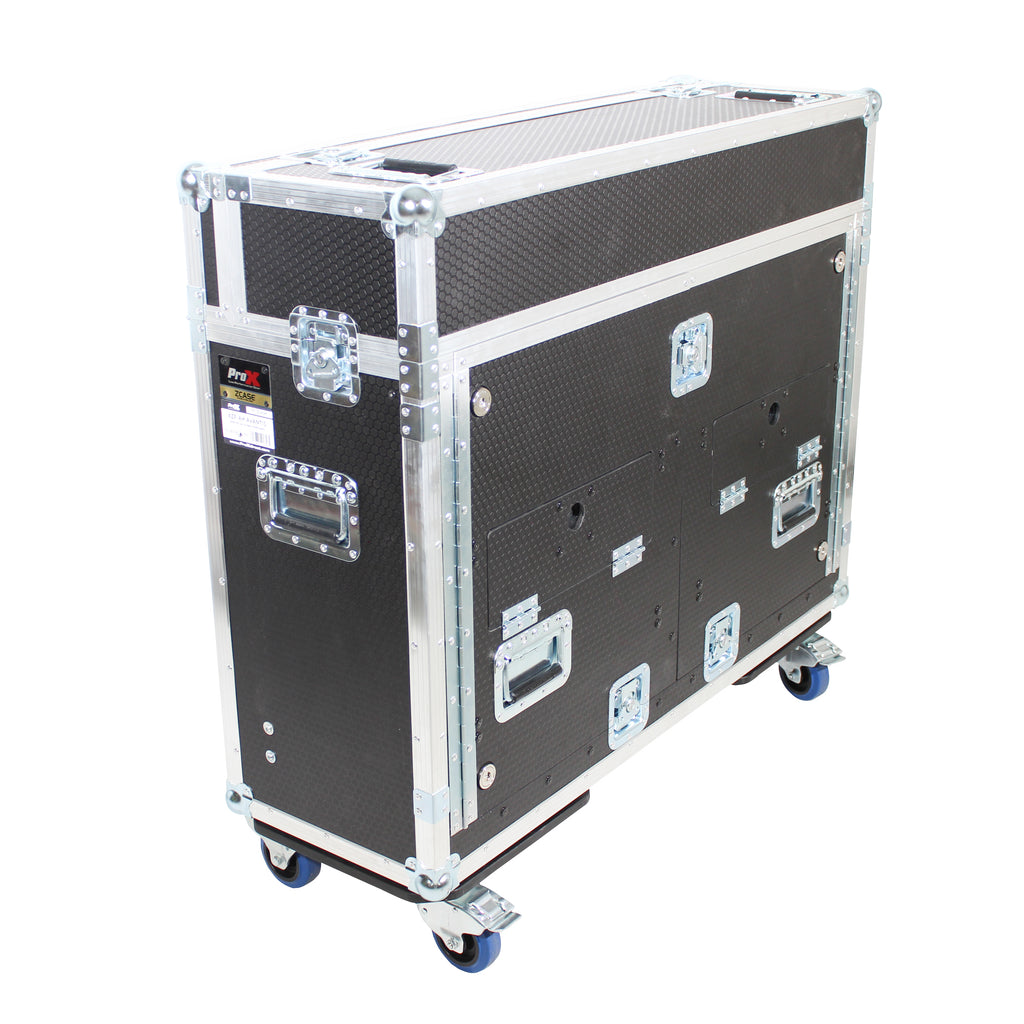 Yamaha TF5 Flip-Ready Hydraulic Console Easy Retracting Lifting Flight Case and wheels incl Laptop Monitor Arm