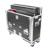 Yamaha TF5 Flip-Ready Hydraulic Console Easy Retracting Lifting Flight Case and wheels incl Laptop Monitor Arm