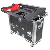 Yamaha TF5 Flip-Ready Hydraulic Console Easy Retracting Lifting Flight Case and wheels incl Laptop Monitor Arm