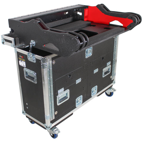 ChamSys MagicQ MQ250 Flip-Ready Hydraulic Console Easy Retracting Lifting Flight Case with wheels