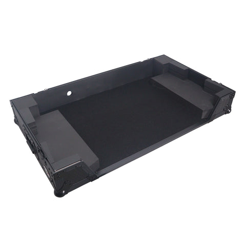 ATA Style Flight Case for Pioneer DDJ-REV7 DJ Controller with Wheels and 1U Rackspace Black Finish