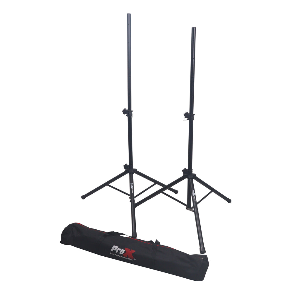 Set of 2 Heavy Duty Speaker Tripod Stands 6 ft. (44"-72") W/Bag