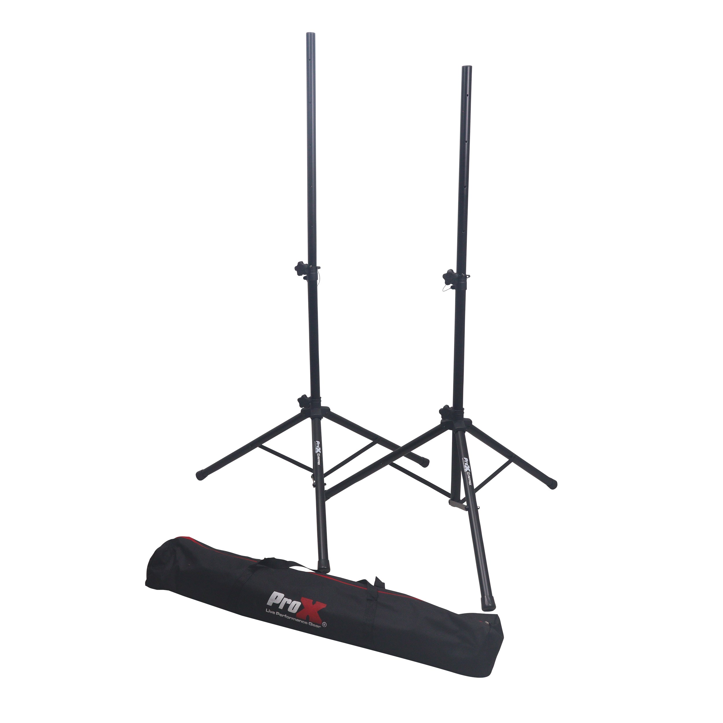 Set of 2 Heavy Duty Speaker Tripod Stands 6 ft. (44"-72") W/Bag