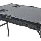 Mobile AV Broadcasting Streaming Recording Studio Workstation Case with 4U Top 12U Bottom Black Finish