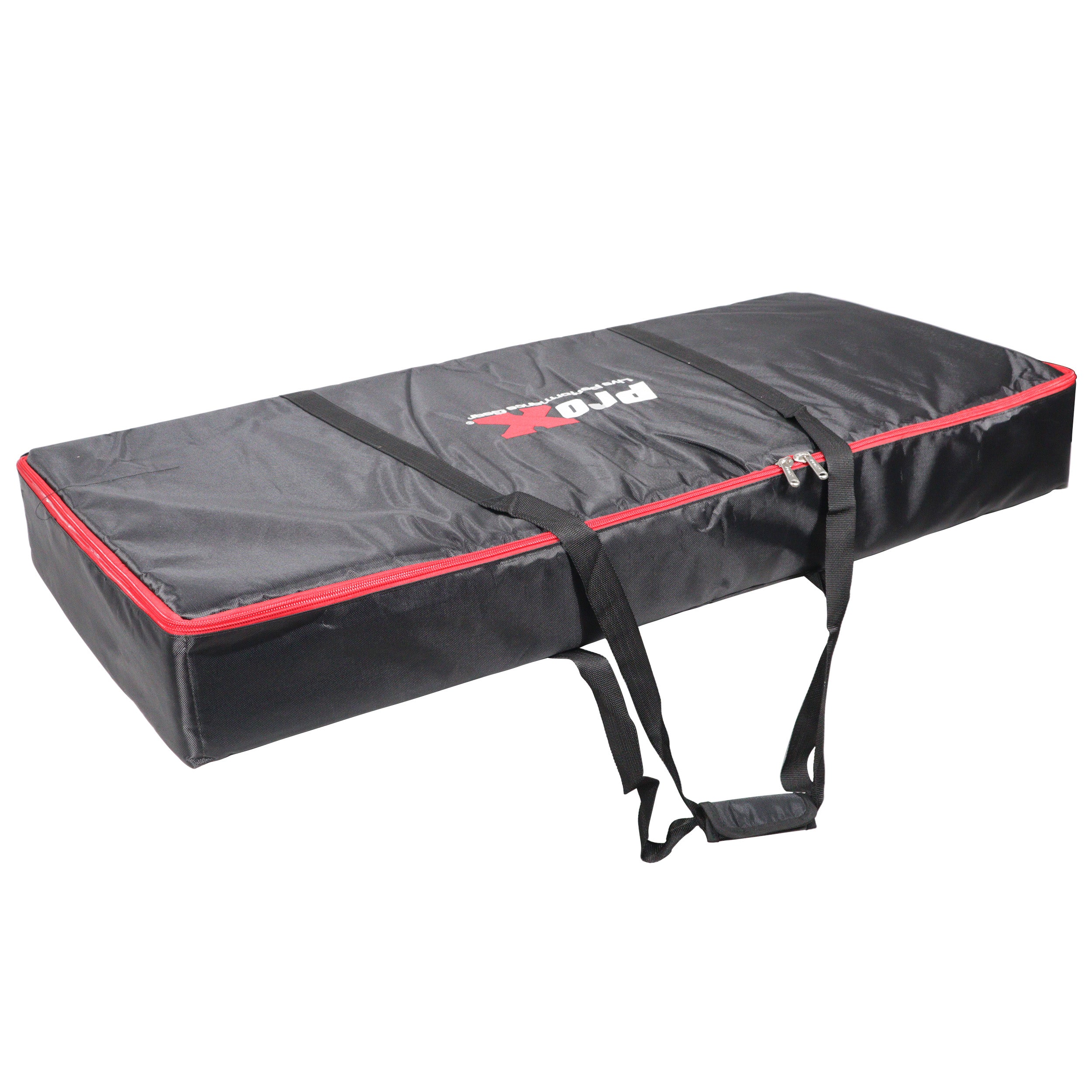 Vista DJ Booth Table Work Station with White Black Scrims and Carrying Bag White Frame