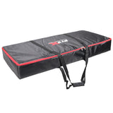 Vista DJ Booth Table Work Station with White Black Scrims and Carrying Bag White Frame