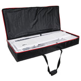 Vista DJ Booth Table Work Station with White Black Scrims and Carrying Bag White Frame
