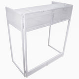 Vista DJ Booth Table Work Station with White Black Scrims and Carrying Bag White Frame