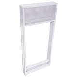Vista DJ Booth Table Work Station with White Black Scrims and Carrying Bag White Frame