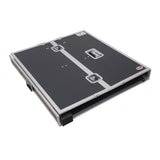 Transformer Flight Case Style Folding DJ Table and Workstation with Smooth Rolling Wheels