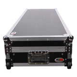 DJ Coffin Flight Case for (2) 1200 Style Turntables 10-inch 12-inch Mixers with Sliding Laptop Shelf and