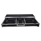 DJ Coffin Flight Case for (2) 1200 Style Turntables 10-inch 12-inch Mixers with Sliding Laptop Shelf and