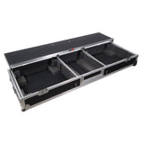 DJ Coffin Flight Case for (2) 1200 Style Turntables 10-inch 12-inch Mixers with Sliding Laptop Shelf and
