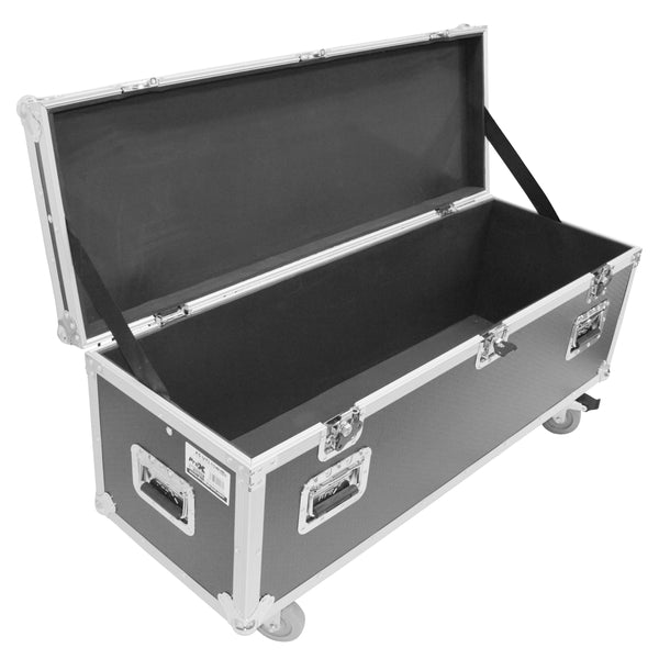 ATA Utility Flight Travel Heavy-Duty Storage Road Case with 4" in casters – 47.5"x16"x16" Exterior