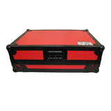 ATA Flight Case For Pioneer DDJ-SR2 DJ Controller with Laptop Shelf and LED - Black Red