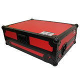 ATA Flight Case For Pioneer DDJ-SR2 DJ Controller with Laptop Shelf and LED - Black Red