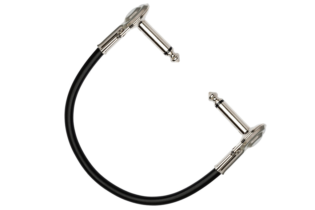 Guitar Patch Cable, Low-profile Right-angle to Same, 6 in - Angle