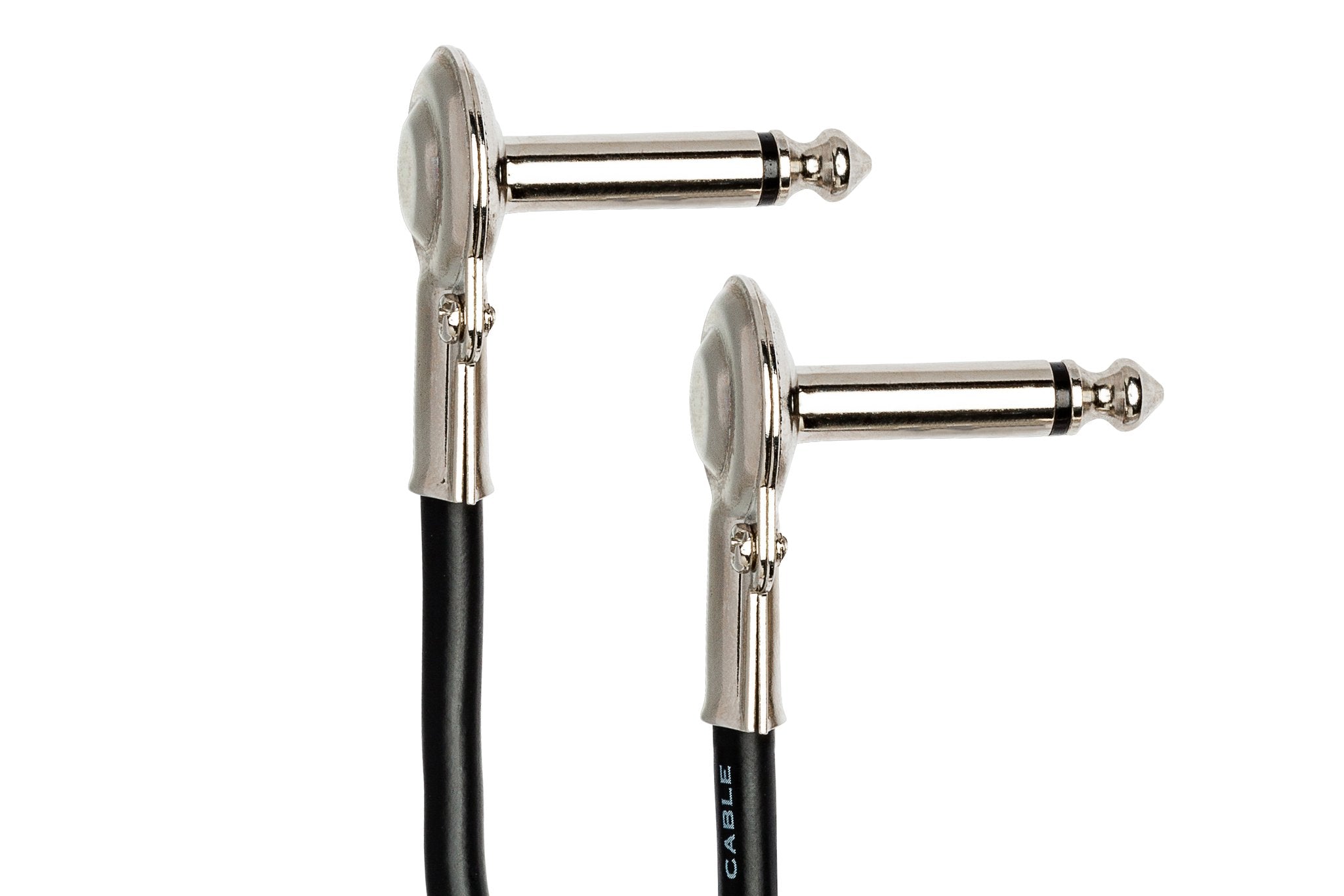 Guitar Patch Cable, Low-profile Right-angle to Same, 1 ft - Connector