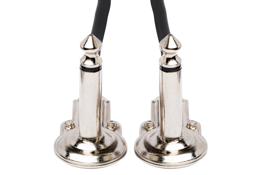 Guitar Patch Cable, Low-profile Right-angle to Same, 1 ft - Front