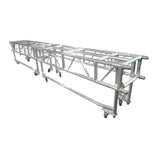 10' FT Pre-Rig Rectangular Truss Segment with Removable Rolling Base System