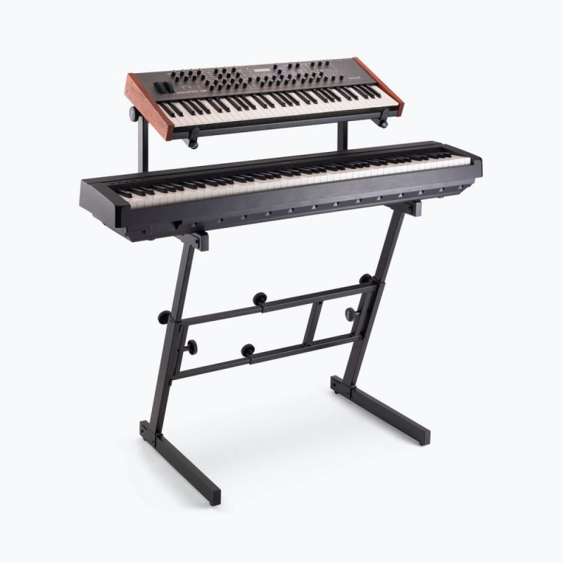 Folding-Z Keyboard Stand with Second Tier