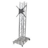 Totem Package - 2 meter 6.56 Ft with 24x30" Base Plate on wheels and TV Braket hold up to 80" TV
