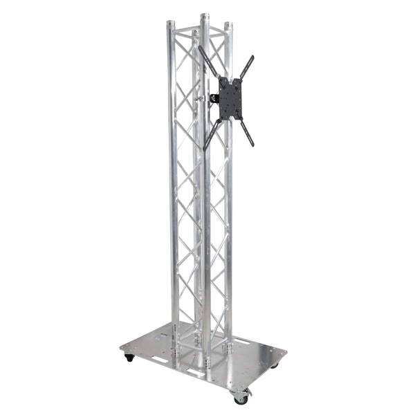 Totem Package - 2 meter 6.56 Ft with 24x30" Base Plate on wheels and TV Braket hold up to 80" TV