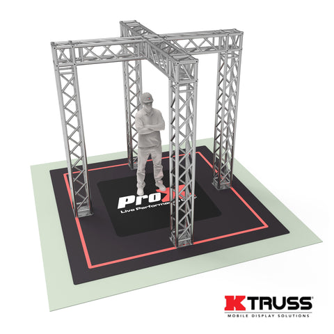Tradeshow Booth 9.42 W X 9.42 L X 9.20 FT H with X Shape Design in center - K SERIES Light Duty