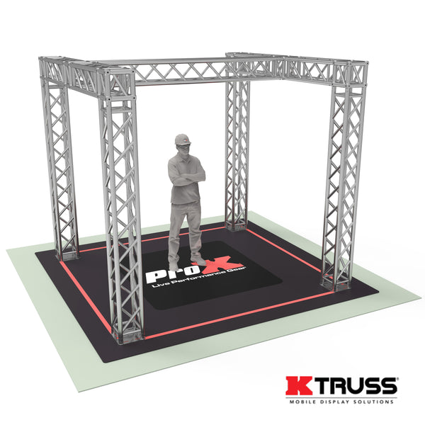 Tradeshow Booth 9.42 W X 9.42 L X 9.20 FT H with H Shape Design in center - K SERIES Light Duty