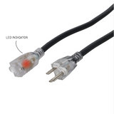 10' Ft. 120VAC NEMA 15 Male to 3 Outlet Female Power-Extension Cord 12 AWG
