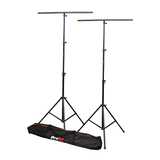 Set of (2) 9 Ft. Lighting Stand Package with T-Bars and Carrying Bag
