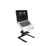 IBIS Folding DJ Laptop Stand with Adjustable Height Accessory Tray and Carrying Bag in Black